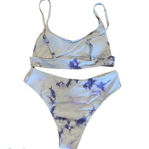 Tie Dye White & Purple Bikini, Small - Picture 3 of 3